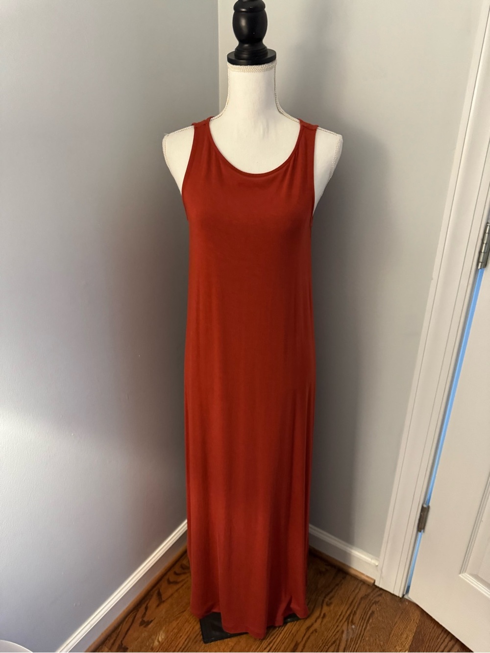 J.Jill Women Maxi Dress Size XS-S Burnt Orange Sleeveless Stretchy